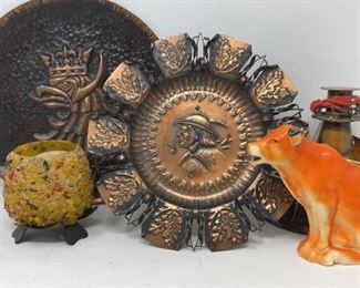 1970s & 80s Copper Decor Pebbleglass Votive