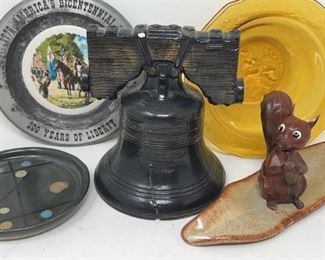 1970s Smalls Squirrel Liberty Bell Atomic Pottery