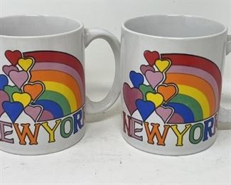New York Rainbow Pride Vintage Coffee Mugs