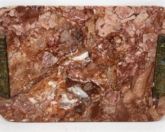 Marble & Brass Cheese Tray by Centrum