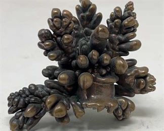 Lamp Finial Brutalist Copper