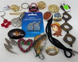 Vintage Brooches Russian Handpainted