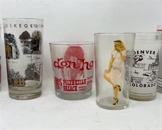 Vintage Barware Glasses Pinup Don Ho Derby
