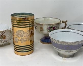 Lusterware Tumbler Teacups Teacup Footed Shell
