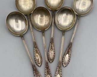 Manchester Gadroonette Sterling Soup Spoons TW185g