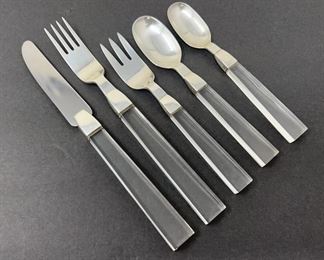 Porter Blanchard Sterling Lucite 5pc Flatware