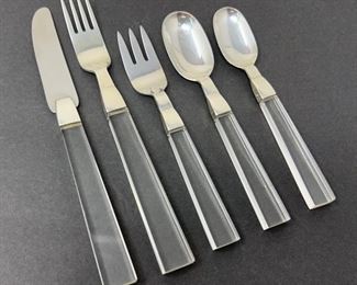 Porter Blanchard Sterling Lucite 5pc Flatware