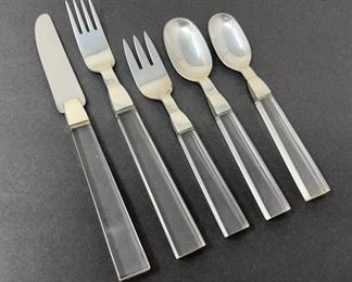 Porter Blanchard Sterling Lucite 5pc Flatware