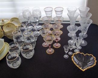 Various crystal glasses