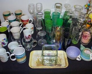 Various mugs and glasses