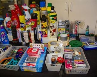 Cleaning supplies, various