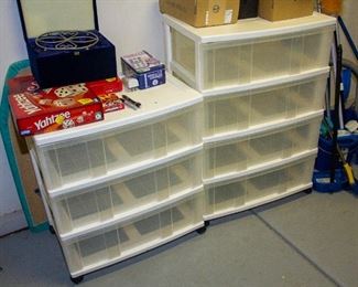 Plastic storage bins