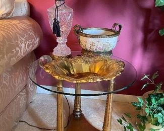 Heavy and beautiful glass top table