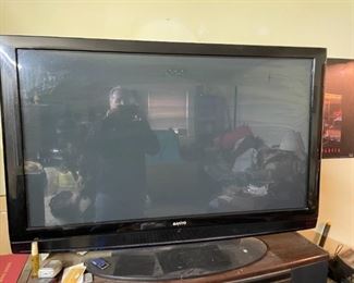 . . . a vintage flat-screen Sanyo TV -- can you say "vintage" and "flat-screen" in the same description?!