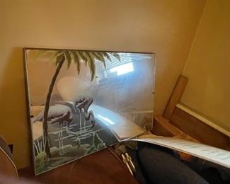 . . . gotta love this flamingo mirror -- talk about retro!