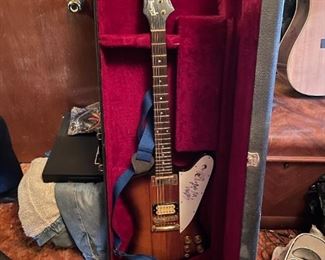 . . . WOW!! What a find -- this Gibson is autographed by Johnny Winter!!