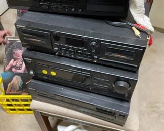 . . . and a stack of stereo components