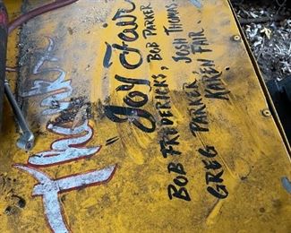 . . . signage on rear of Mustang stock car.