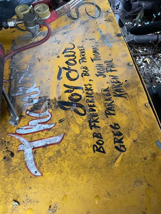 . . . signage on rear of Mustang stock car.