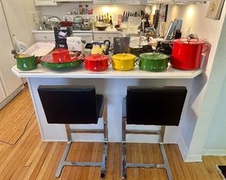 Two BRNO barstools by Gordon international. 