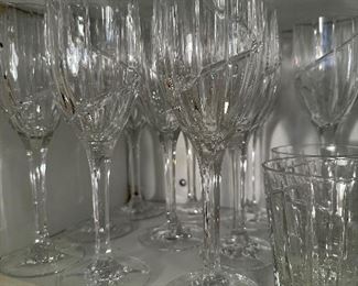 Crystal stemware.