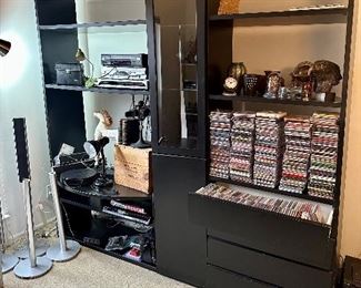 Large Swedish bookcase & storage wall unit.