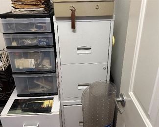 File cabinets & storage drawers.