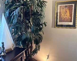 One of many large silk plants.