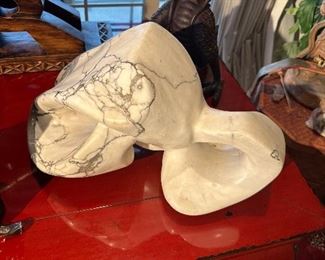 Huge carved marble art piece.