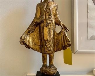 Gold resin Buddha.