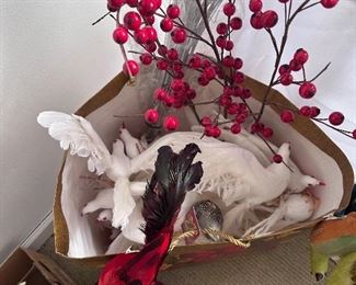 Cotton batting doves.