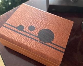 Handcrafted wooden box.