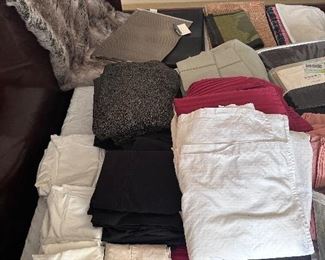 Bedroom linens.