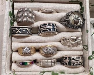 Sterling silver rings.