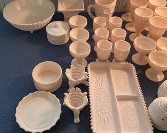 More Pink Milk Glass Pieces