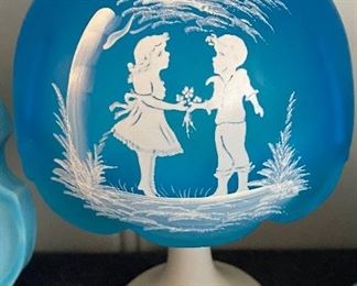 Westmoreland Mary Gregory Lamp