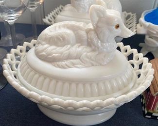 Westmoreland Glass Fox on Nest