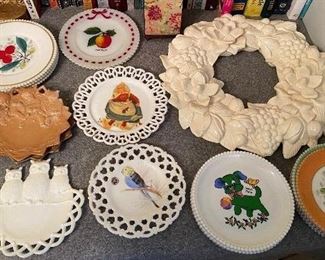 Assorted Milk Glass Westmoreland Wall Plates/Plaques