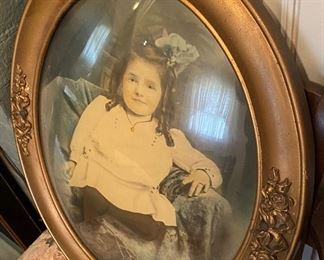 Gesso Framed Girl Picture