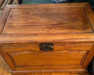 Small Wooden Storage Trunk