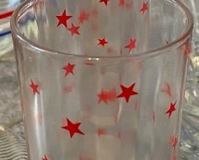 Vintage Red Star Kitchen Glasses