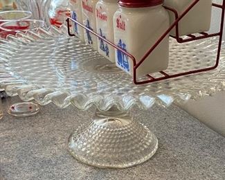 Lace Edge Glass Cake Stand