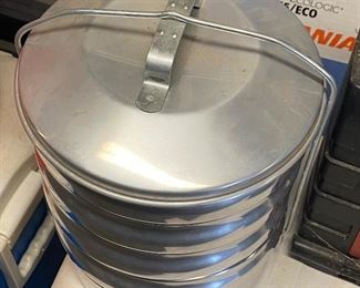 Vintage Aluminum Food Carrier