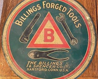 Small Old Billings Forged Tools Advertising Sign