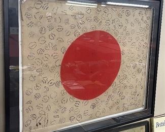 Captured WW2 Japanese Flag with Veterans Names