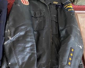 Old High Point Police Leather Motorcycle Jacket