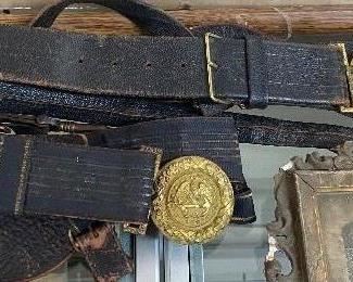 Old U.S. Navy Belts and Sword Hangers