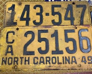 1949 Private Trailer North Carolina License Plate