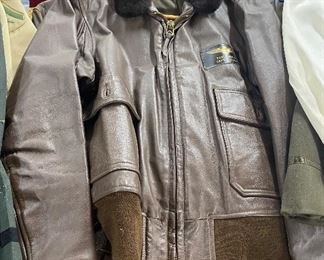 Named Leather Flight Jacket