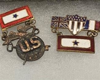 WW1 and WW2 Son in Service Pins